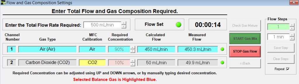 G400 Gas Mixing System Software